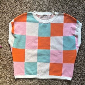 Colorful Checkered Women’s Top